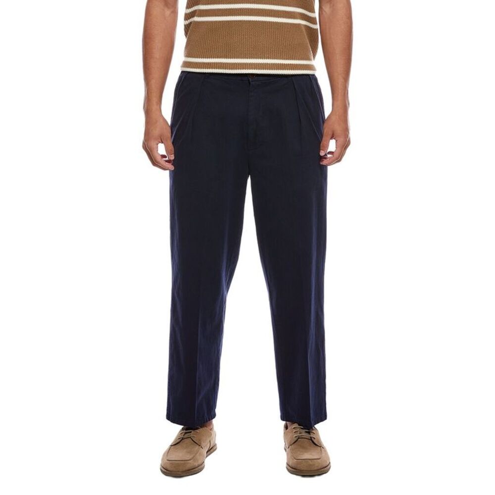 Rowing Blazers Mens  Pleated Relaxed Trouser, Navy